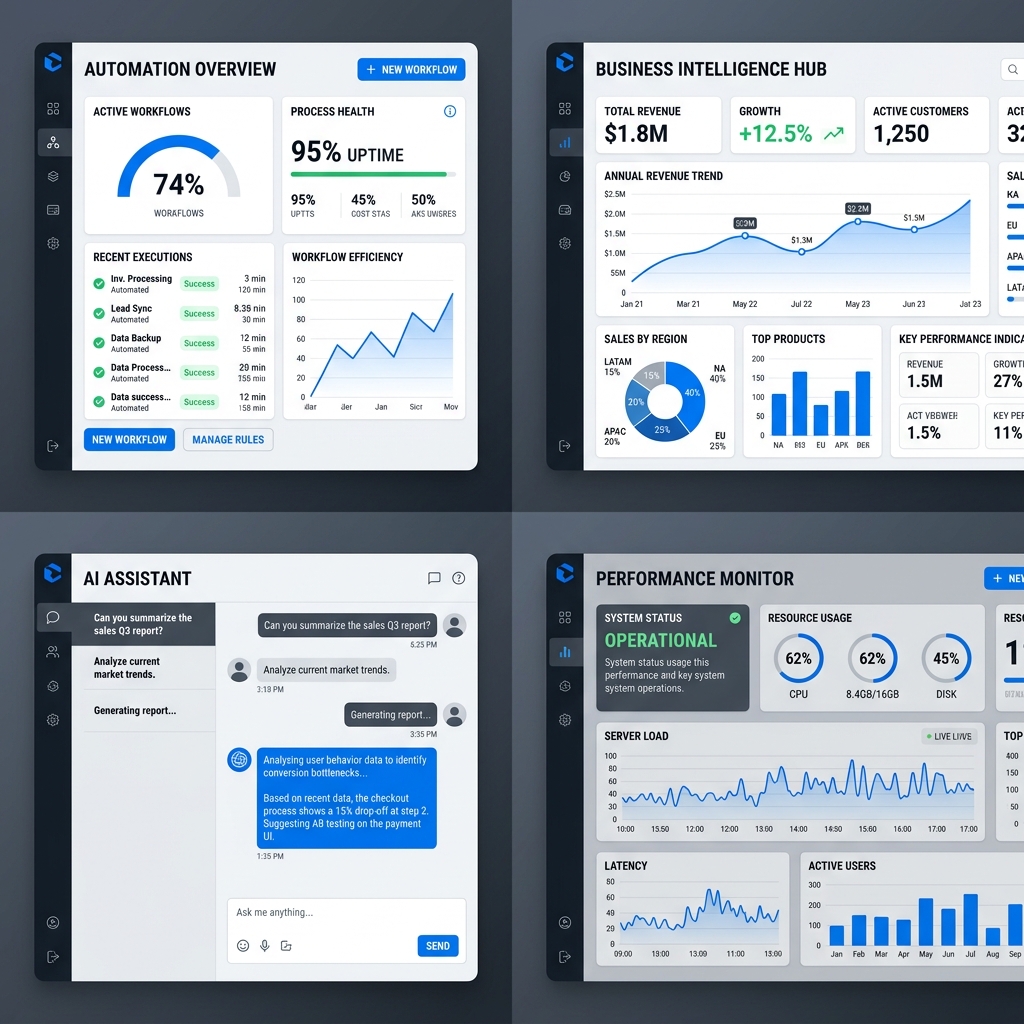 Dashboards empresariales y automatizacion